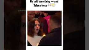 He said something — and Selena froze 👀😶‍🌫️ #selenagomez #popculture #selenafans