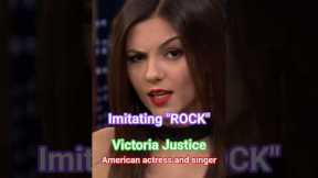 Victoria Justice Imitates The Rock’s Eyebrow Raise 😂 | Funny Interview Moment #shorts