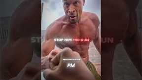 Fan Interrupts David Goggins During His Run😨🗿