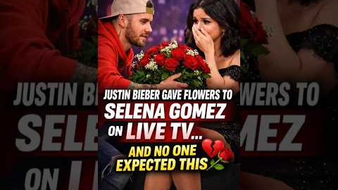 Justin Bieber Gave Flowers to Selena Gomez on LIVE TV… And No One Expected This