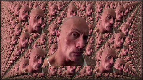 The Rock eyebrow raise Vine boom sound effect 62,768,369,664,000‬ times