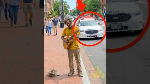 Police Surprise A Street Musician With A New Guitar #shorts #kindness