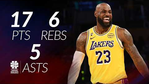 LeBron James 17 pts 6 rebs 5 asts vs Nuggets 25/26 season