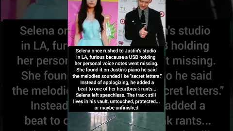 Selena once rushed to Justin's studio in LA, furious because #selenagomez#justintimberlake #duet