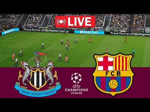 🔴LIVE : Newcastle United vs Barcelona | UEFA Champions League 25/2026 Full Match - Pes 21 Simulation