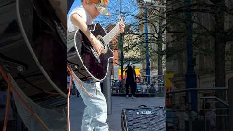 Busking in Manchester 🇬🇧 #blindfaith #guitar #stevewinwood #clapton #60s #leonardo #fyp #busker
