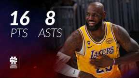 LeBron James 16 pts 8 asts vs Nuggets 25/26 season