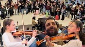 11 and 8-year old PRODIGY SISTERS play Vivaldi Winter with me! Amazing Performance 😍