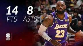 LeBron James 14 pts 8 asts vs Nets 25/26 season