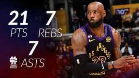 LeBron James 21 pts 7 rebs 7 asts vs Pelicans 25/26 season