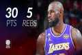 LeBron James 30 pts 5 rebs vs Rockets 