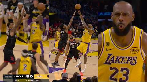 LeBron James hits TOUGH buckets to secure Game 1 win vs Rockets