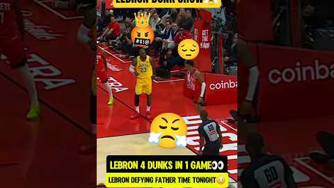 LeBron DUNKING all over The Rockets😤