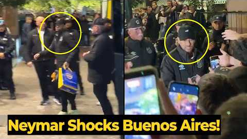 Argentina fans go crazy as Neymar arrives in Buenos Aires!