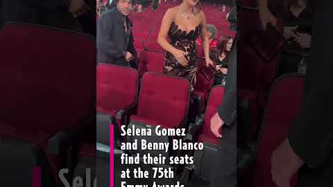 #SelenaGomez  and #BennyBlanco Find Their Seats at the 75th #EmmyAwards