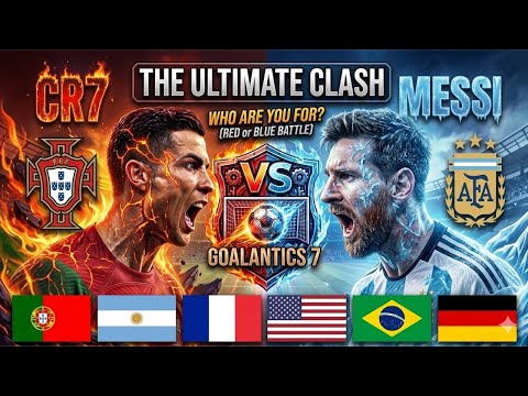RED or BLUE Battle: Ronaldo, Neymar Vs Messi, Mbappe GLOBAL DUEL ⚽🔥❄️🇺🇸🇩🇪🇧🇷🇫🇷🇬🇧