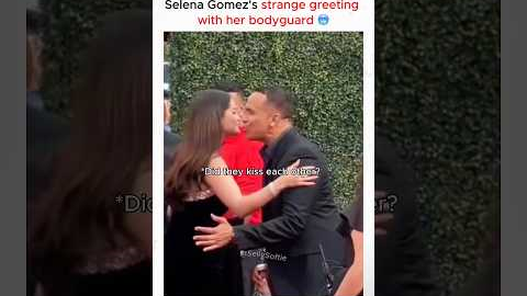 Selena Gomez's strange greeting with her bodyguard 🥶 #shorts #selenagomez