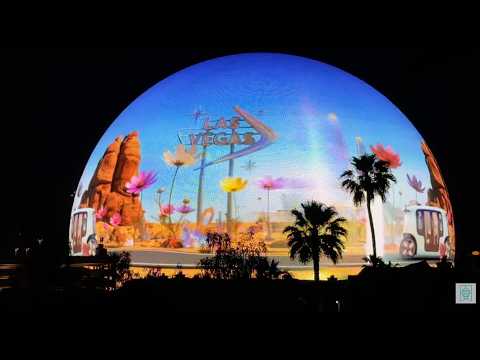 Sphere Las Vegas Today April Fools Day ZOOM up close LIVE – Real City Ambience & Street Noise