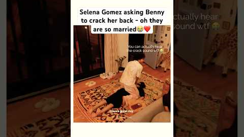 Selena Gomez asking Benny to crack her back - oh they are so married #selenagomez #bennyblanco