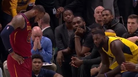 LeBron mocks Lance Stephenson for foul trouble, walks all the way to Pacers bench with him