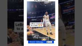LeBron James responds to a HATER 👑 #shorts #nba #viralitypoly