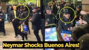 Argentina fans go crazy as Neymar arrives in Buenos Aires!