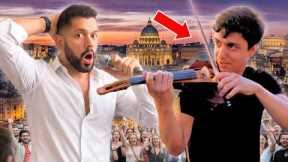 CRAZY Bella Ciao Performance With An INSANE Violinist In The Middle Of Rome