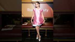 Selena Gomez STUNS in a Flirty Pink Prada Mini Dress 💖✨ #selenagomez #rarebeauty #fyp