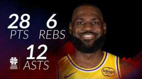 LeBron James 28 pts 6 rebs 12 asts vs Suns 25/26 season