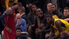 LeBron mocks Lance Stephenson for foul trouble, walks all the way to Pacers bench with him