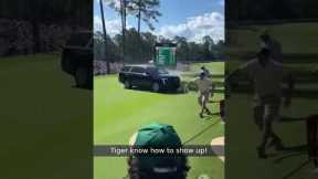 Tiger Arrives in Signature Style