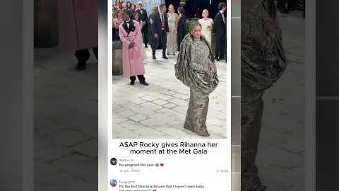 A$AP Rocky gives Rihanna her moment at the Met Gala #asaprocky #rihanna