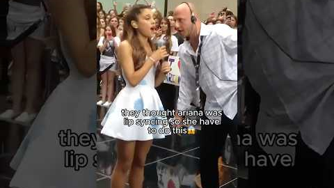 Ariana Grande got EXPOSED but proved that the mic is ON #shorts #wicked #arianagrande