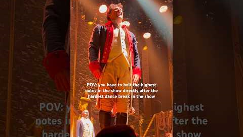 fighting to breathe at this moment in Hamilton on Broadway 🥵 #theatre #musical #actor #pov #singing