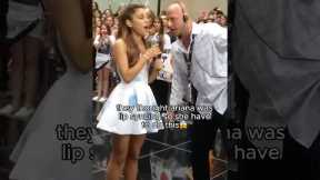 Ariana Grande got EXPOSED but proved that the mic is ON #shorts #wicked #arianagrande