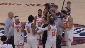 OG Anunoby dunks over Max Strus then they get tangled up in Game 4