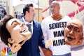 Mascot Photobomb with Dwayne Johnson