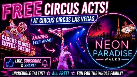 FREE Circus Shows at Circus Circus Las Vegas 🎪 | The Best FREE Entertainment on the Strip? #Vegas 
