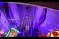 Circus artist doing triple salto at