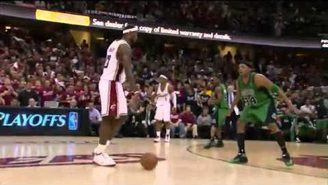 LeBron James Dunks on Kevin Garnett