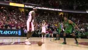 LeBron James Dunks on Kevin Garnett