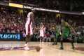 LeBron James Dunks on Kevin Garnett